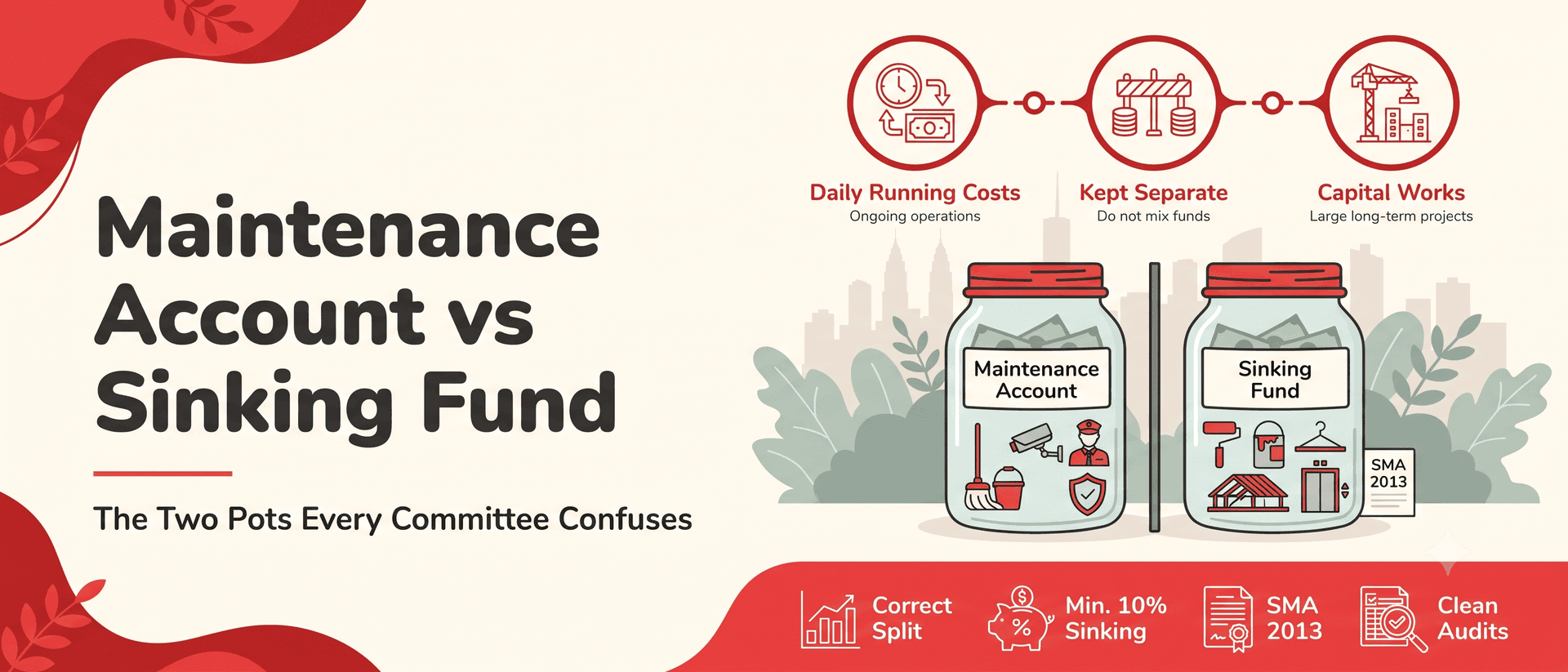 Maintenance Account vs Sinking Fund: The Two Pots Every Committee Confuses